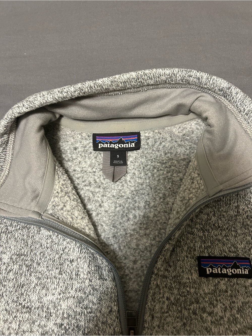 Patagonia Gray Marled Half-Zip Turtleneck Sweater - Picture 2 of 3